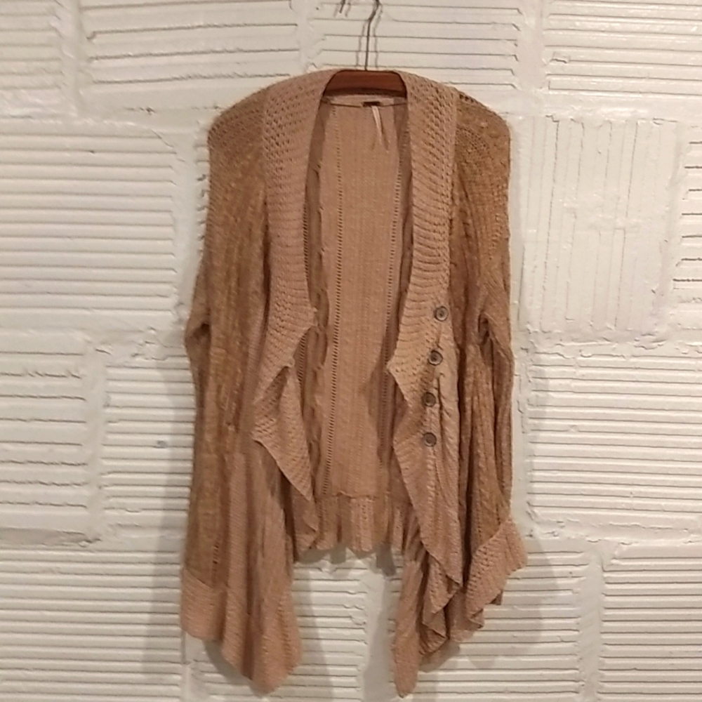 Tan size small cardigan Free People
